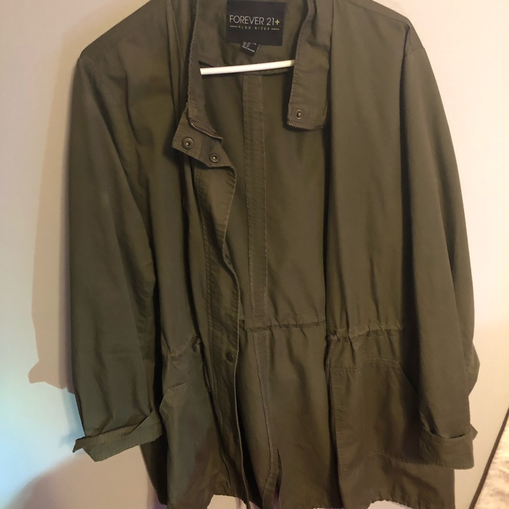 Army green light weight coat